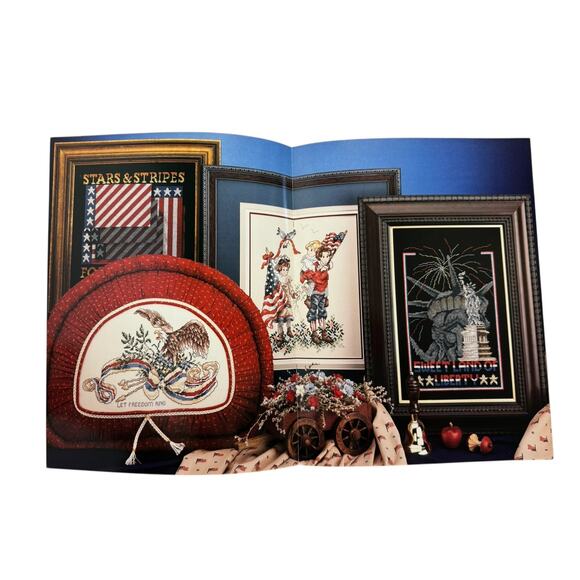 Vintage Let Freedom Ring Cross Stitch Pattern Book STONEY CREEK Patriotic USA - Picture 4 of 4